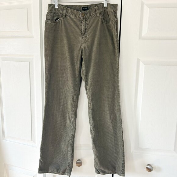 J.Crew City Fit Bootcut Corduroy Pants Olive Green Women’s Size 8 - Picture 2 of 8